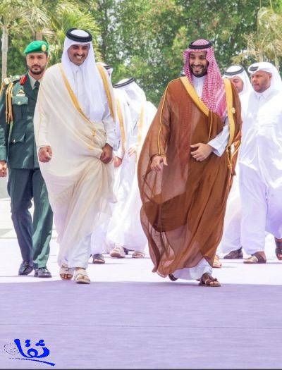 سمو ولي العهد يصل إلى دولة قطر