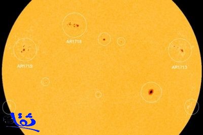 فلكية جدة : رصد مجموعات من البقع تزين سطح الشمس