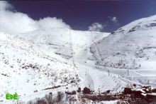 جبال لبنان ترتدي الثوب الأبيض جراء العاصفة الثلجية 