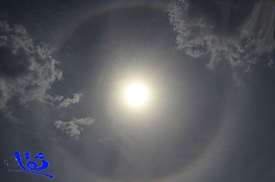 فلكية جدة : رصد هالة شمسية حول قرص الشمس في سماء مدينة جدة