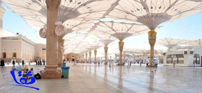 436 مروحة لتلطيف الهواء باستخدام رذاذ الماء في ساحات المسجد النبو