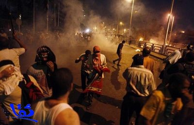 اشتباكات بين مؤيدي مرسي والشرطة عند مدينة الإنتاج الإعلامي
