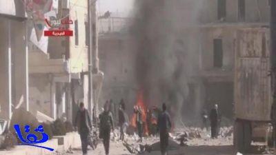 قصف بالبراميل المتفجرة على حيي حريتان والأنصاري بحلب