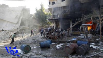 براميل قوات الأسد المتفجرة تدك سوقاً في حلب