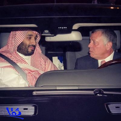  بالصورة.. ملك الأردن يقود سيارته وبجانبه الأمير محمد بن سلمان 