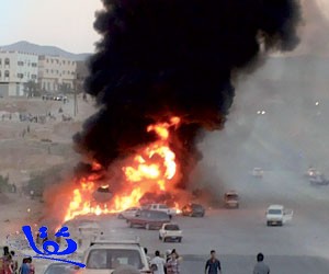 حريق ضخم يلتهم سوق الحوثيين السوداء