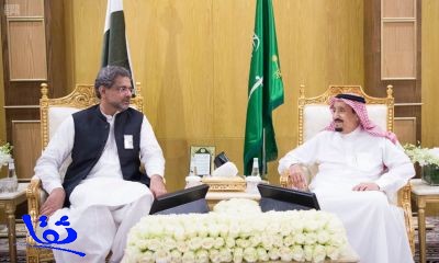 خادم الحرمين الشريفين يلتقي رئيس وزراء باكستان
