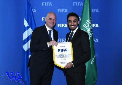 سمو رئيس هيئة الرياضة يلتقى رئيس الاتحاد الدولي لكرة القدم 