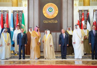 ‎بيان القادة العرب في قمة البحرين حول العدوان على غزة