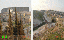 فلسطينيون : الجدار الذي تقيمه اسرائيل  يجعلنا نعيش في سجن