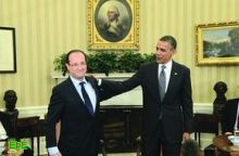  الرئيسان الأمريكي والفرنسي يبحثان البرنامج النووي الإيراني والأزمة السورية 