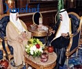 خادم الحرمين الشريفين يبحث مع ملك البحرين افاق التعاون المشترك 